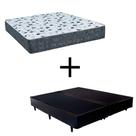 Cama Box Queen 158 Tecido Preto Com Colchão Alegro Bello Box D28 Cinza 57x158x198