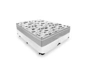 Cama Box Queen 158 Tecido Sintético Branco com Colchão de Molas Ensacadas - Probel Evolution 72x158x198 Cama Box Queen 158 Tecido Sintético Branco com Colchão de Molas Ensacadas - Probel Evolution 72x158x198