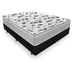 Cama Box Queen 158 Tecido Sintético Preto com Colchão de Molas Ensacadas - Probel Evolution 72x158x198 Cama Box Queen 158 Tecido Sintético Preto com Colchão de Molas Ensacadas - Probel Evolution 72x158x198