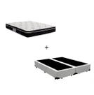Cama Box Queen 158cm Sintético Branco com Colchão De Espuma - D26 Ortobom Nanolastic Physical Spring 63x158x198cm