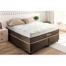 Cama Box Queen 158x198x59cm Molas Ensacadas Phoenix Montreal Branco/Tabaco Cama Box Queen 158x198x59cm Molas Ensacadas Phoenix Montreal Branco/Tabaco