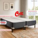 Cama Box Queen Bipartido Castor Silver Star Cinza 158x198 Maior Reforço e Praticidade no Transporte