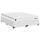 Cama Box Queen Bipartido + Colchão Life D33 Pillow Top Cores