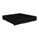 Cama Box Queen Bipartido Preta Sintetico 40x158x198 - F A Elegante