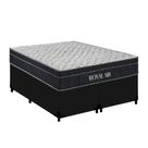Cama Box Queen Bipartido Sintético + Colchão Molas Ensacadas Royal Sleep Royal Air 158cm - Suporta Até 120 Kg Por Pessoa Cama Box Queen Bipartido Sintético + Colchão Molas Ensacadas Royal Sleep Royal Air 158cm - Suporta Até 120 Kg Por Pessoa