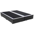 Cama Box Queen Bipartido Sintético Mega Cama Cinza 158x198x42cm