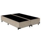 Cama Box Queen Bipartido Starflex Suede Bege 158x198x42
