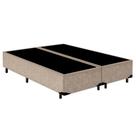 Cama Box Queen Bipartido Suede Mega Cama Bege 158x198x42cm Cama Box Queen Bipartido Suede Mega Cama Bege 158x198x42cm