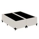 Cama Box Queen Bipartido Turca Sintético Branco 158x198x40