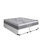 Cama Box Queen Branca + Colchão de Molas Ensacadas - Castor - Gold Star Gran Plush 158cm