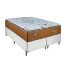 Cama Box Queen Branca Colchão de Molas Toronto Euro Pillow