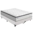 Cama Box Queen Branco + Colchão Amsterdã Molas Ensacadas Probel
