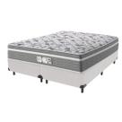 Cama Box Queen Branco + Colchão Evolution Molas Ensacadas Probel Cama Box Queen Branco + Colchão Evolution Molas Ensacadas Probel