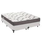 Cama Box Queen Branco + Colchão Light D33 Ortobom Cama Box Queen Branco + Colchão Light D33 Ortobom