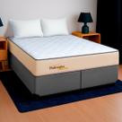 Cama Box Queen Cinza+Colchão Sono Terapia D33 PoliConfort
