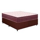 Cama Box Queen: Colchão Anatômico Ortobom D28/EP Airtech 60 + Base CRC Courano Brown(158x198)
