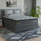 Cama Box Queen Colchão Comfort Class Pillow Top 158x198cm Cinza suede Cinza Cama Box Queen Colchão Comfort Class Pillow Top 158x198cm Cinza suede Cinza
