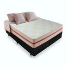 Cama Box Queen + Colchão de Molas Ensacadas Queen Firme Classic Bege