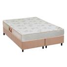 Cama Box Queen: Colchão Espuma Castor D33 Sleep Max Relax + Base CRC Suede Clean(158x198)