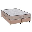 Cama Box Queen: Colchão Espuma D33 Orthoflex Milão Black + Base CRC Suede Clean (158x198)
