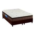 Cama Box Queen: Colchão Espuma D33 Probel Guarda Costas Plus + Base CRC Suede Brown(158x198)