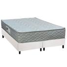 Cama Box Queen: Colchão Espuma D45 Paropas Pasquale Gray + Base CRC Corano White (158x198)