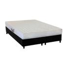 Cama Box Queen: Colchão Espuma Herval AG65 Frontier + Base CRC Suede Black(158x198)