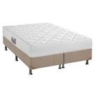 Cama Box Queen: Colchão Espuma Herval D45 Top + Base CRC Suede Clean(158x198)