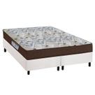 Cama Box Queen: Colchão Espuma Ortobom D45/EP Fort Tech ISO 150 + Base CRC Courano White(158x198)