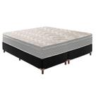 Cama Box Queen: Colchão Espuma Paropas D45/EP Confort Mega Firme + Base CRC Suede Black(158x198) Cama Box Queen: Colchão Espuma Paropas D45/EP Confort Mega Firme + Base CRC Suede Black(158x198)