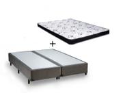 Cama Box Queen Colchão Mola Ensacada Acolchões + Box Sintético 70x158x198