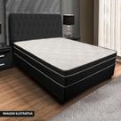 Cama Box Queen Colchão Mola Ensacada Belos Sonhos + Box Sintético 64x158x198