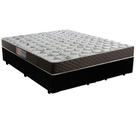 Cama Box Queen Colchão Mola Ensacada Belos Sonhos + Box Sintético 66x158x198 Preto