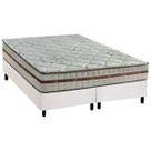 Cama Box Queen: Colchão Molas Anjos MasterPocket Ensacadas Classic + Base CRC Courano Branco(158x198)
