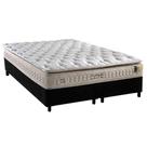 Cama Box Queen: Colchão Molas Anjos MasterPocket Ensacadas Confortable + Base CRC Suede Preto(158x198)
