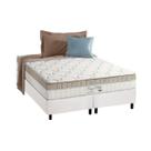 Cama Box Queen: Colchão Molas Anjos MasterPocket Ensacadas King Best + Base CRC Courano Branco(158x198)