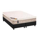 Cama Box Queen: Colchão Molas Bonnel Castor Premium Tecnopedic + Base CRC Suede Cinza(158x198)