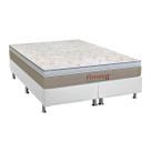 Cama Box Queen: Colchão Molas Bonnel Orthoflex Florença + Base CRC Courano White(158x198)
