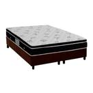 Cama Box Queen: Colchão Molas Bonnel Ortobom Nanolastic Physical Spring + Base CRC Suede Brown(158x198) Cama Box Queen: Colchão Molas Bonnel Ortobom Nanolastic Physical Spring + Base CRC Suede Brown(158x198)