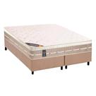 Cama Box Queen: Colchão Molas Castor Tecnopedic Premium + Base CRC Suede Bege(158x198)