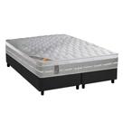 Cama Box Queen: Colchão Molas Ensacadas Castor Pocket Premium Gel + Base CRC Suede Gray(158x198)