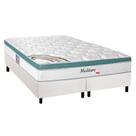 Cama Box Queen: Colchão Molas Ensacadas Herval MasterPocket Meditare + Base Courano Branco CRC(158x198)
