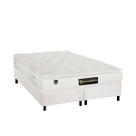 Cama Box Queen: Colchão Molas Luckspuma MasterPocket Ensacadas Lucksfaction Plus + Base CRC Courano White(158x198)