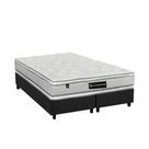 Cama Box Queen: Colchão Molas Luckspuma MasterPocket Ensacadas Lucksfaction Plus + Base CRC Suede Gray(158x198)