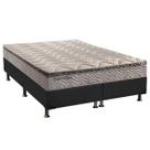 Cama Box Queen: Colchão Molas MasterPocket Ensacadas Paropas Esplêndido + Base CRC Suede Cinza(158x198)