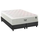Cama Box Queen: Colchão Molas MasterPocket Ensacadas Plumatex Ecolife + Base CRC Suede Gray (158x198)
