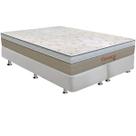 Cama Box Queen: Colchão Molas Orthoflex Bonnel Florença + Base CRC Courano White(158x198)