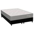 Cama Box Queen: Colchão Molas Orthoflex MasterPocket Ensacadas Orvieto Unic Face + Base CRC Suede Black(158x198)