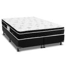 Cama Box Queen: Colchão Molas Ortobom Nanolastic Physical Spring + Base CRC Courano Black(158x198)
