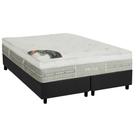 Cama Box Queen: Colchão Molas Pocket Ensacadas Castor Gold Star SLX Gran Plush Látex + Base CRC Suede Gray(158x198)